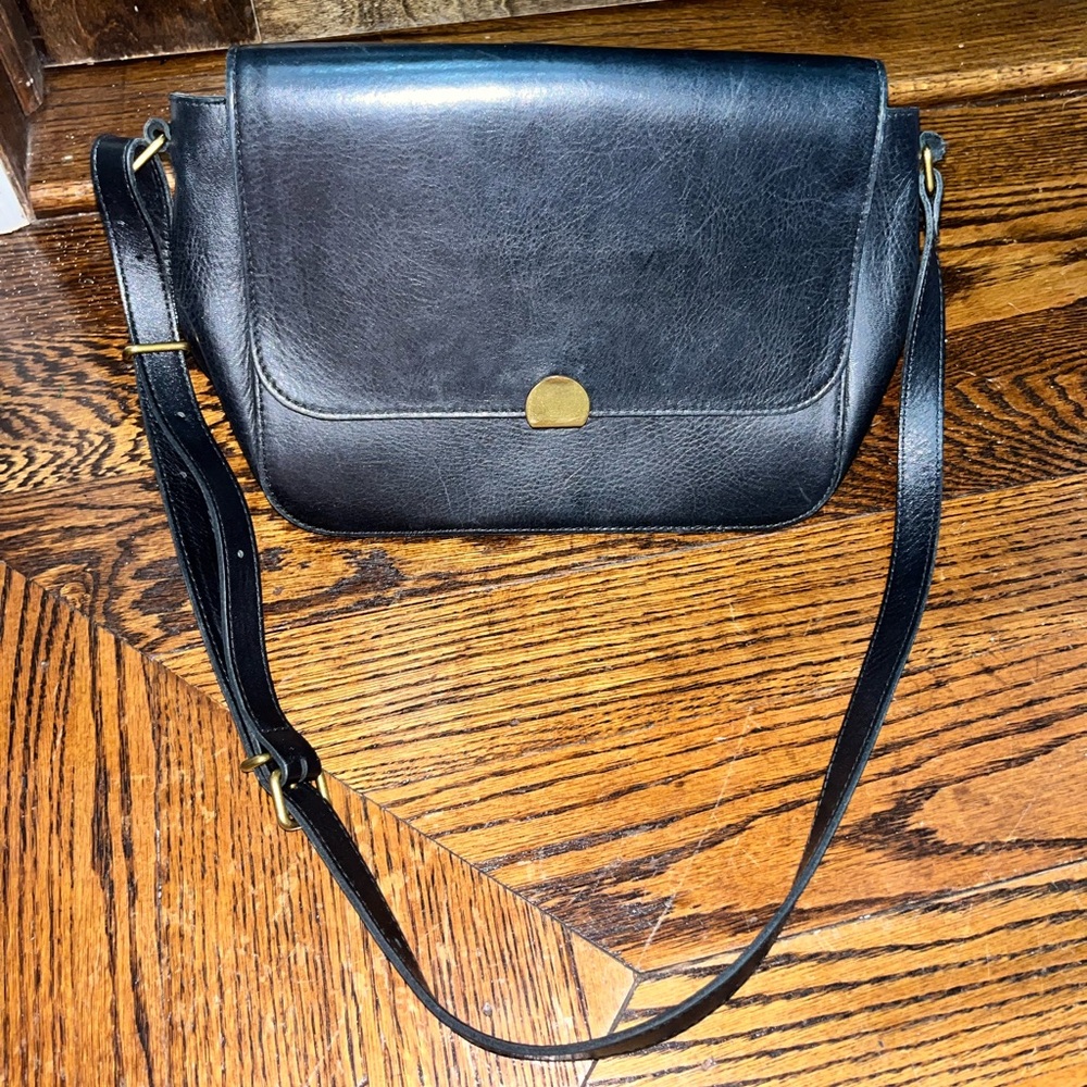 Madewell Black "The Abroad" Leather Crossbody Bag - Picture 3 of 7